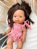 Gingham Bodysuit - Red + White - DOLL
