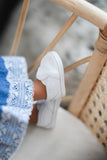 White Slip-On Sneakers - LAS AMIGAS + MIA
