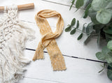 Mustard Yellow Waffle Knit Scarf - DOLL