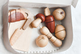 Wood Fruits and Vegetables Suitcase Play Set - Minikane