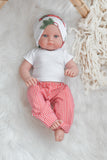 Red & White Stripe Lounge Pants- MINIKANE NEWBORN DOLL