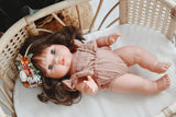 Dusty Rose Gauze Romper - Doll