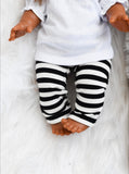 Black & White Stripe Pants - Doll