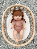 Dusty Rose Gauze Romper - Doll