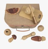 Wood Fruits and Vegetables Suitcase Play Set - Minikane
