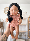 Dusty Rose Gauze Romper - Doll
