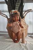 Dusty Rose Gauze Romper - Doll