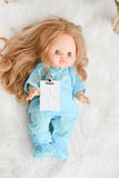 Nurse Scrubs Outfit > Light Blue - DOLL