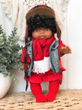 Red Boho Tights - Doll