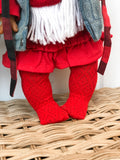 Red Boho Tights - Doll