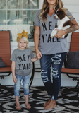 Kids Tee - Hey Y'all - Grey Wash