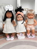 Pink Bunny Slippers- Doll