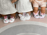 Pink Bunny Slippers- Doll