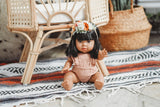 Dusty Rose Gauze Romper - Doll