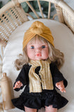 Mustard Yellow Waffle Knit Scarf - DOLL