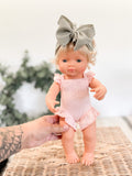 Sweetheart Pink Ruffle Bodysuit Dolly + Me Set