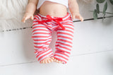 Red & White Stripe Pants - Doll