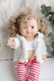 Red & White Stripe Pants - Doll