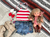 Gingham Bodysuit - Red + White - DOLL