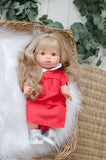 Red Vintage Collar Dress- DOLL