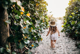 Straw Sun Hat - Wanderlust Charcoal