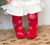 Red Snowflake Tights - DOLL