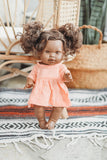 Coral Gauze Dress - Doll