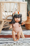 Dusty Rose Gauze Romper - Doll