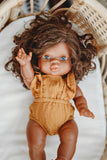 Mustard Gauze Romper - Doll