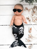Pirate Skull MerMan Tail - Doll